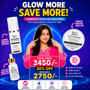 Regal Glows Complete Skincare Solution Kit – Face Wash, Anti Acne Serum & Skin Brightening Cream